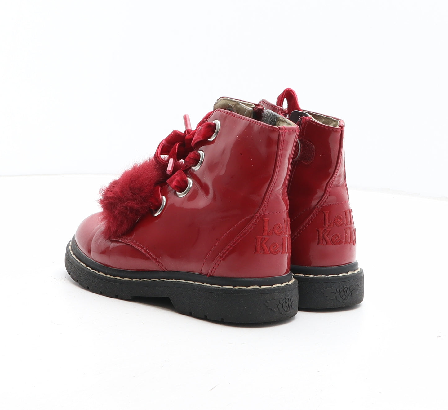 Lelli Kelly Girls Red Synthetic Bootie Boot UK 10.5 - Unicorn Detail