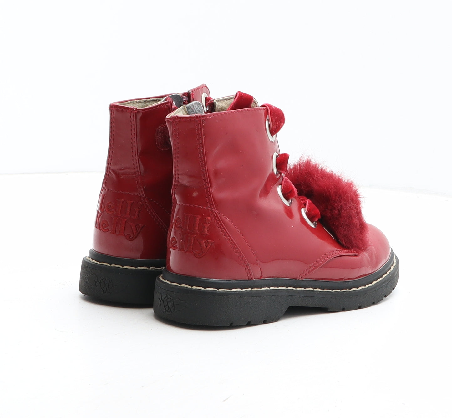 Lelli Kelly Girls Red Synthetic Bootie Boot UK 10.5 - Unicorn Detail