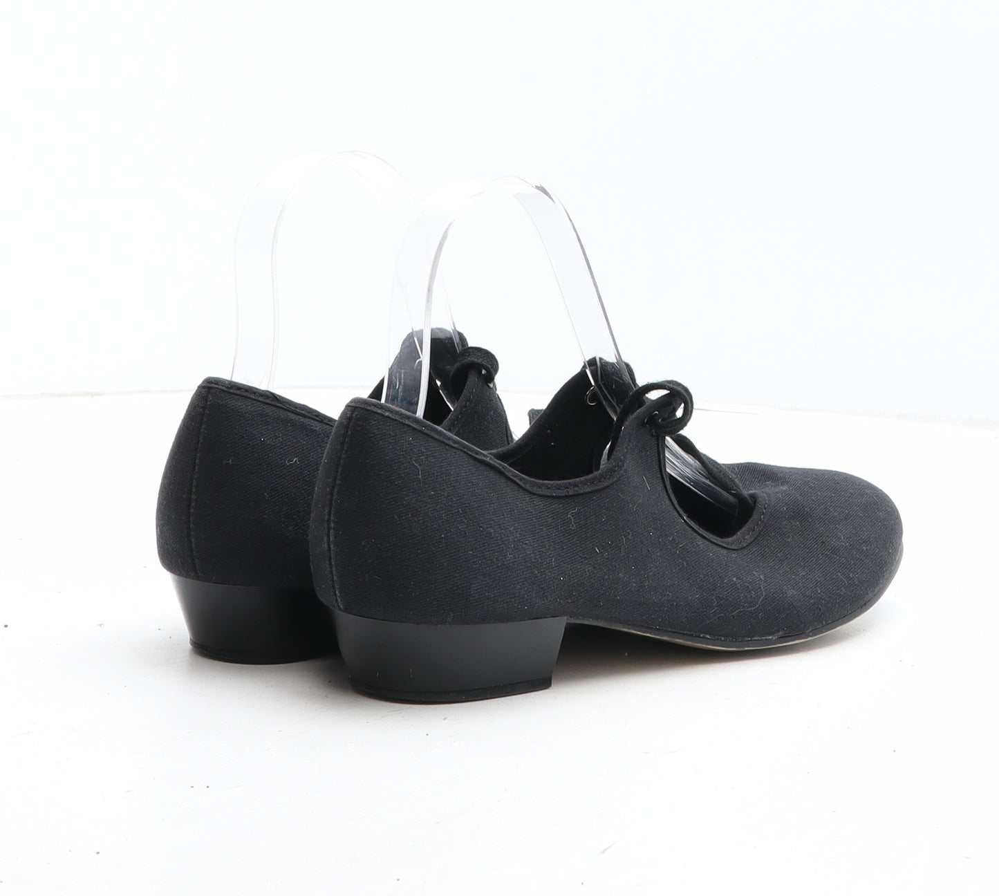 1st Position Womens Black Fabric Slip On Casual UK - Tap Dance