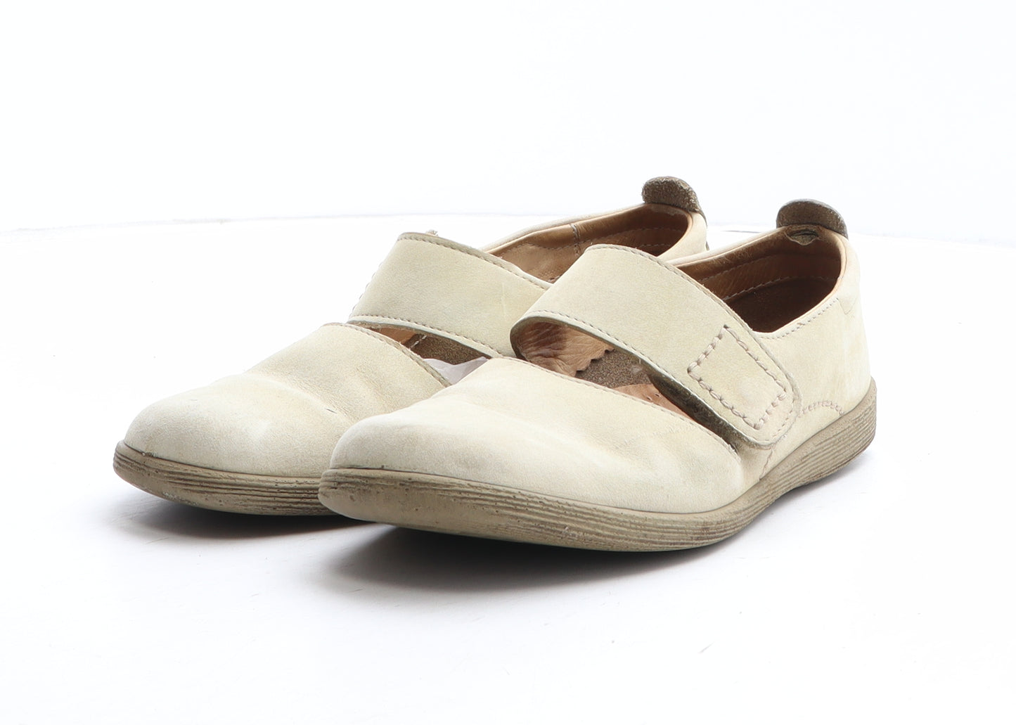 ECCO Womens Beige Synthetic Slip On Casual UK