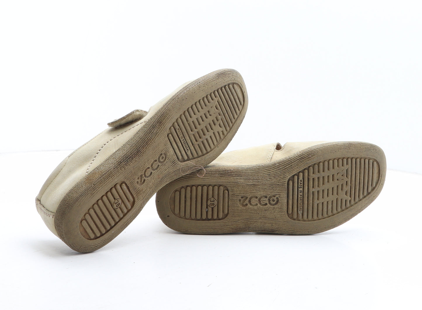 ECCO Womens Beige Synthetic Slip On Casual UK