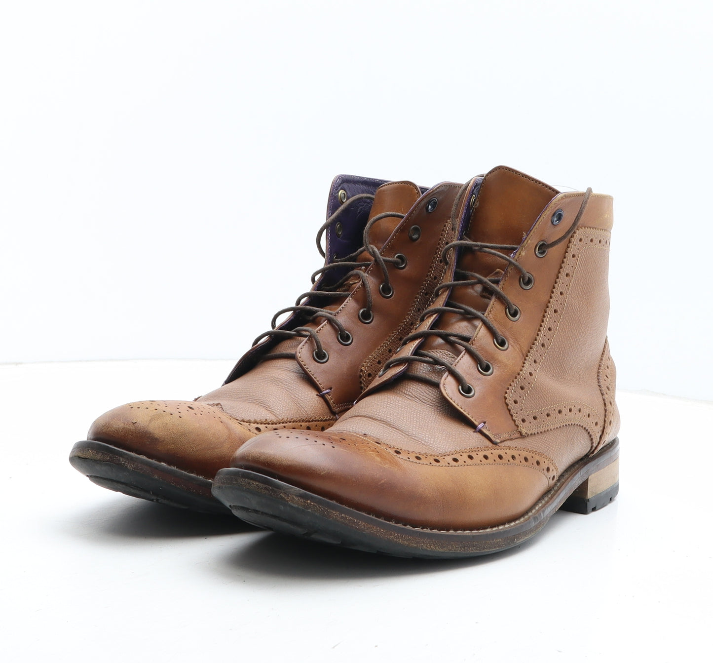Ted Baker Mens Brown Synthetic Bootie Boot UK 9