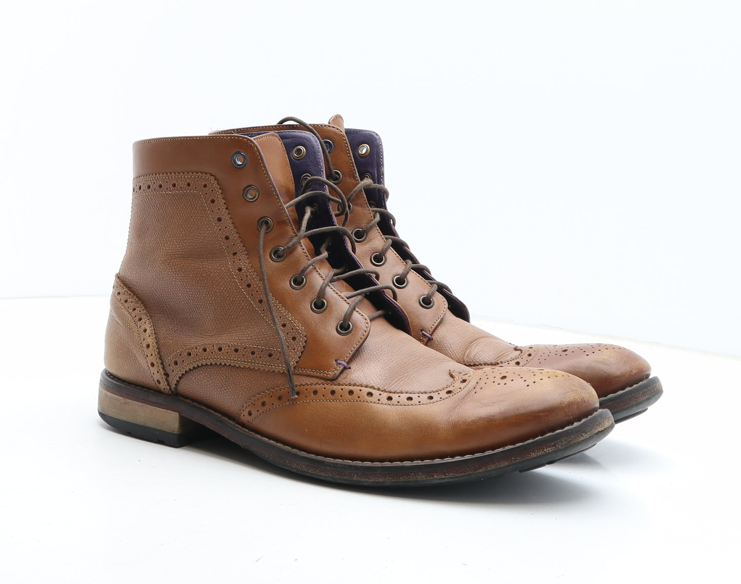 Ted Baker Mens Brown Synthetic Bootie Boot UK 9