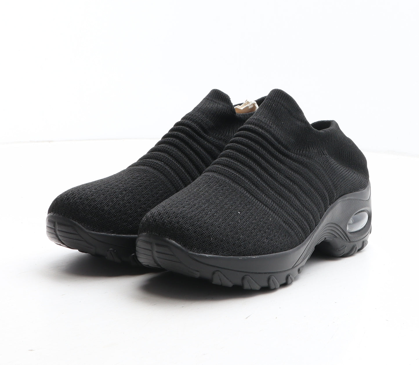 Preworn Womens Black Fabric Trainer UK - UK Size Estimated 5