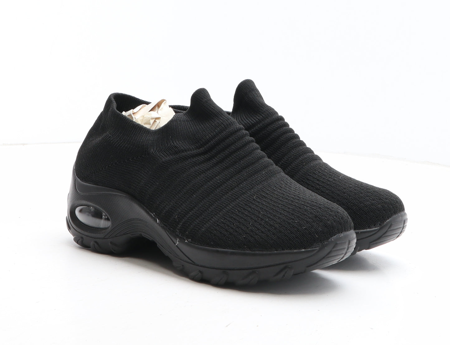 Preworn Womens Black Fabric Trainer UK - UK Size Estimated 5