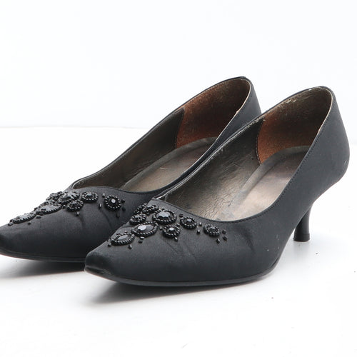Preworn Womens Black Synthetic Court Heel UK