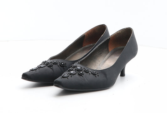 Preworn Womens Black Synthetic Court Heel UK