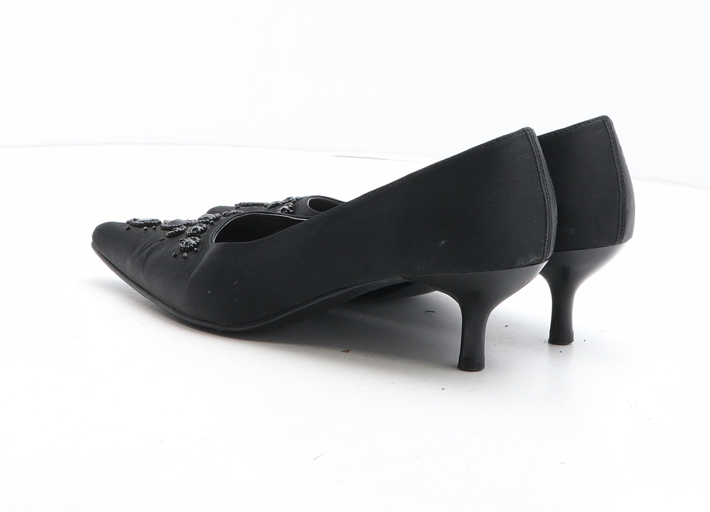 Preworn Womens Black Synthetic Court Heel UK