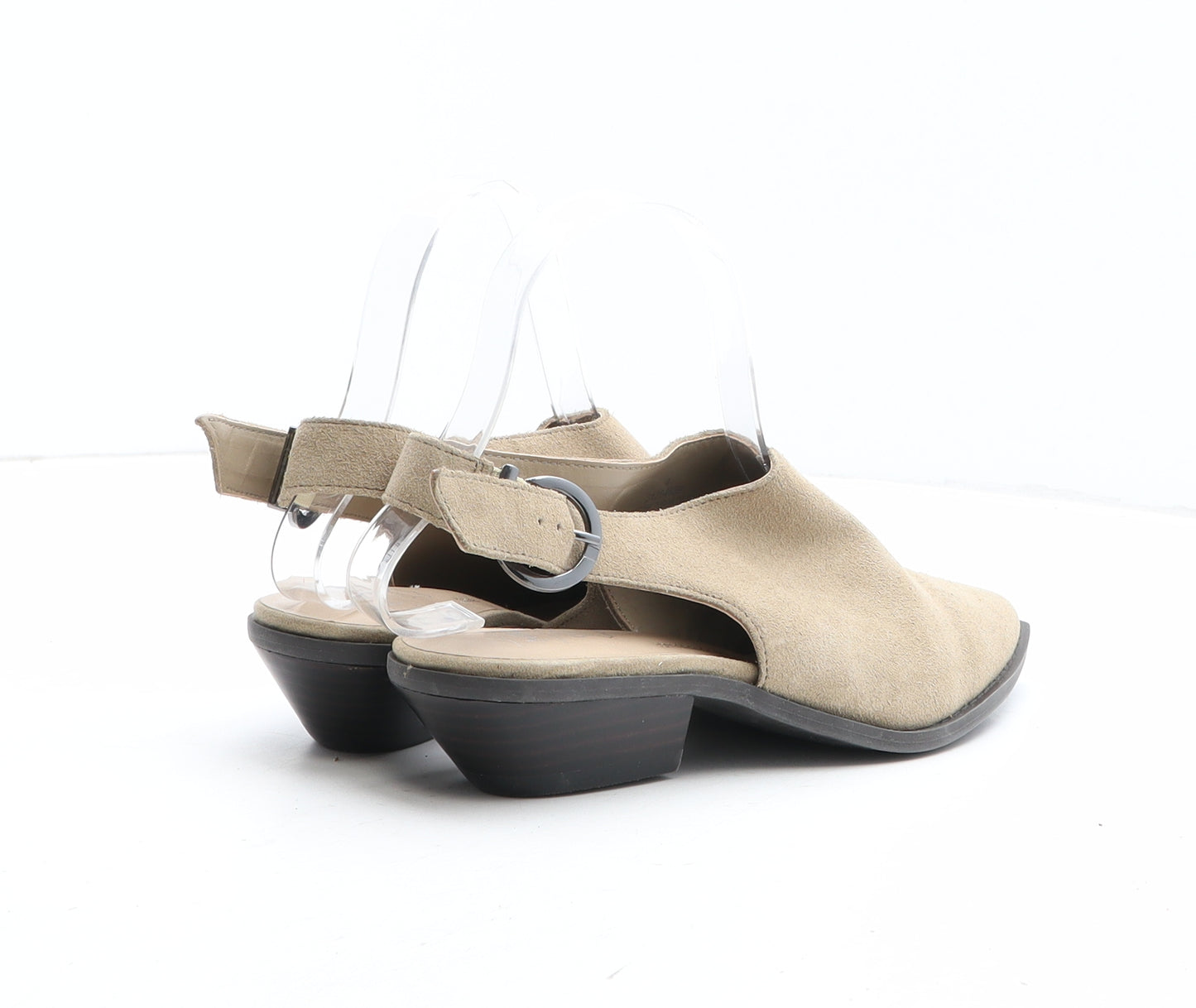 Marks and Spencer Womens White Synthetic Slingback Heel UK