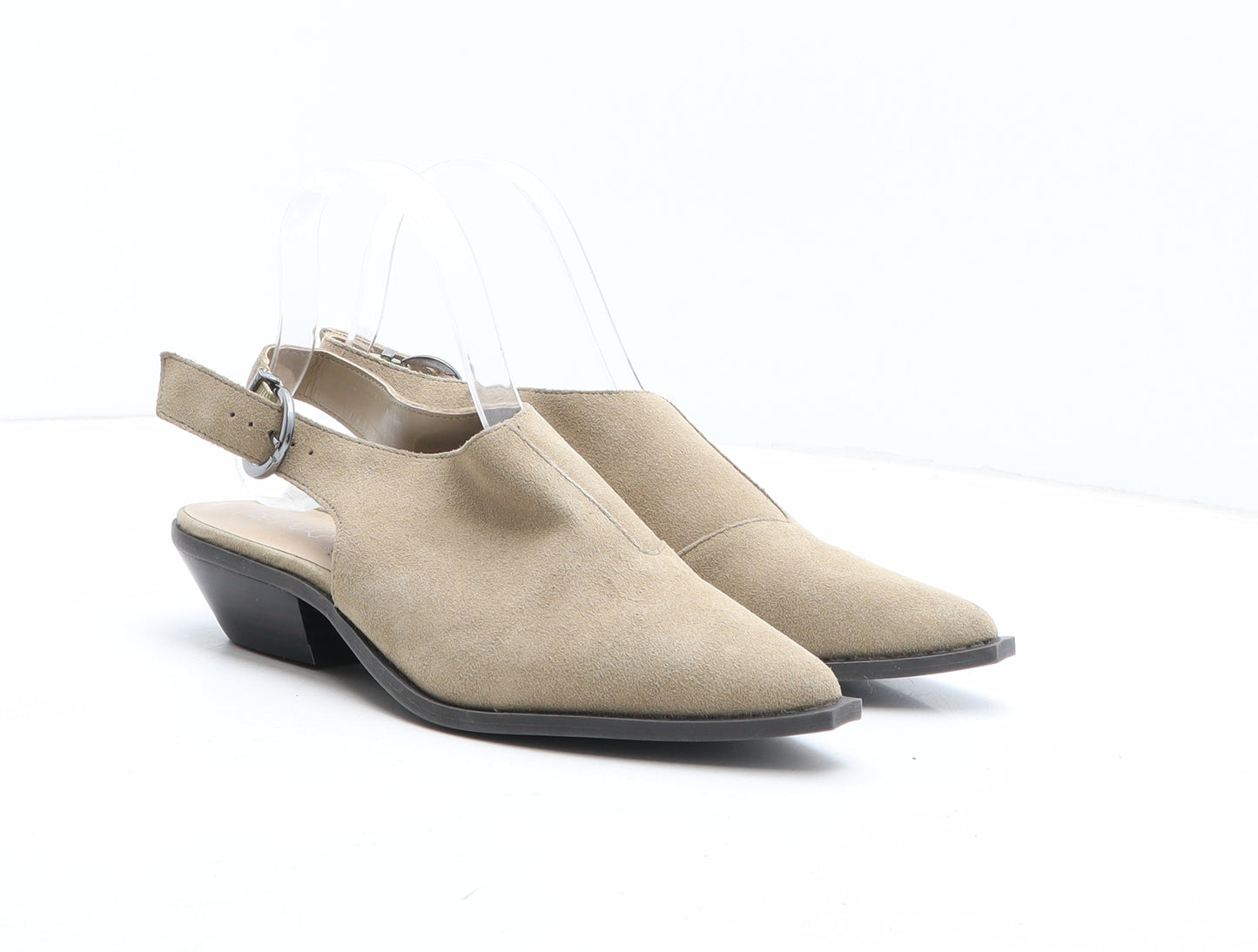 Marks and Spencer Womens White Synthetic Slingback Heel UK