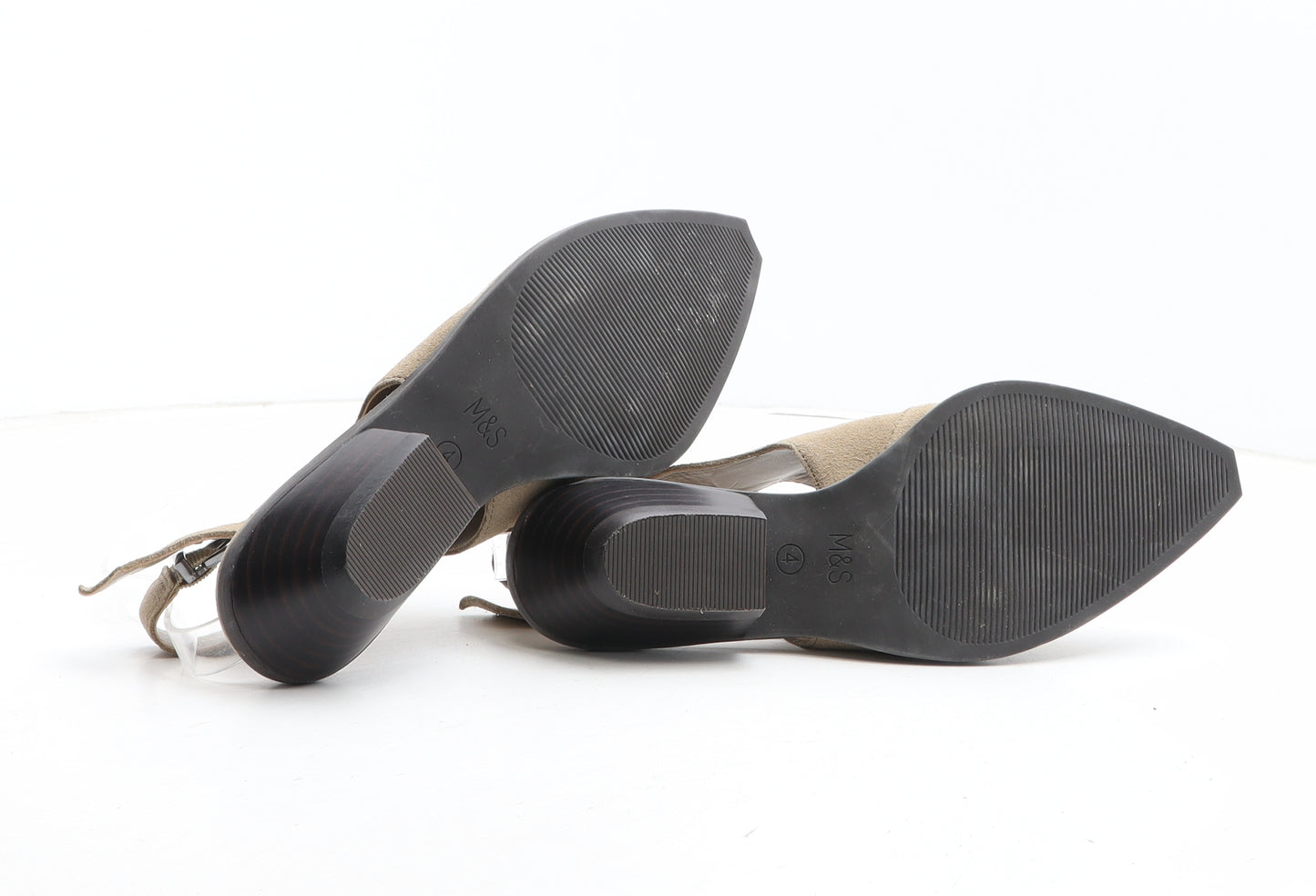 Marks and Spencer Womens White Synthetic Slingback Heel UK