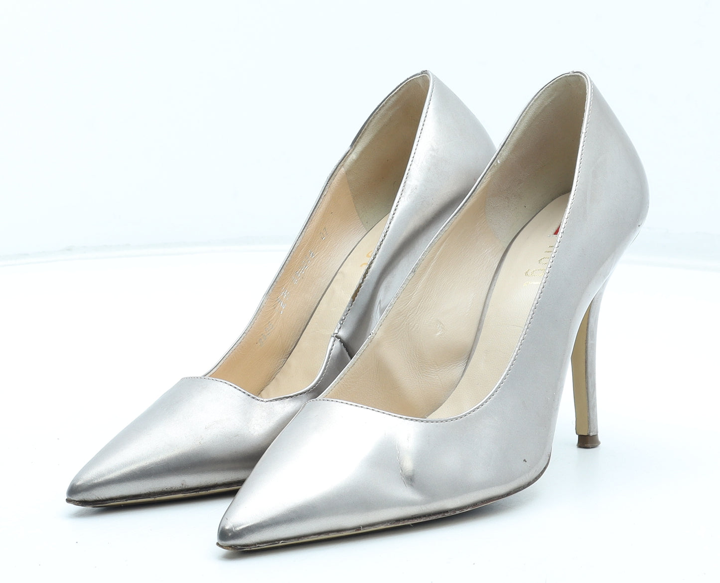 Hogl Womens Silver Leather Court Heel UK