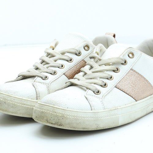 Primark Womens White Polyurethane Trainer UK