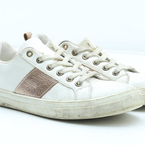 Primark Womens White Polyurethane Trainer UK
