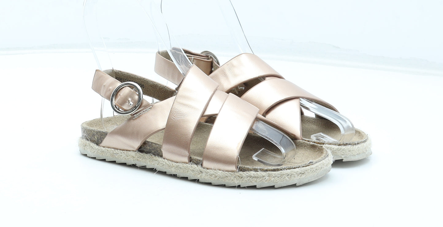 Preworn Girls Pink Polyester Slip On Sandal UK 1 32
