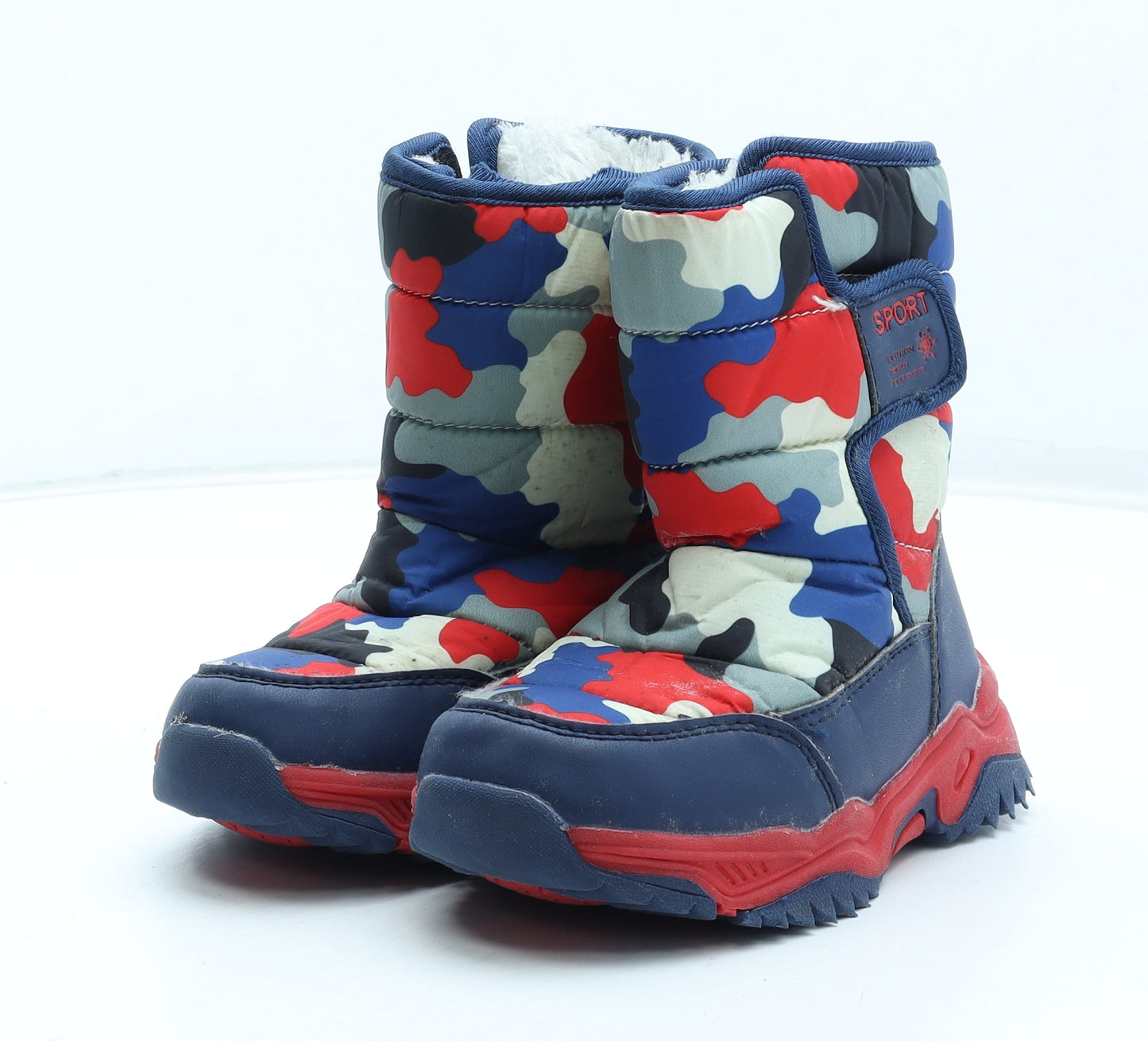 Sport Boys Multicoloured Camouflage Polyester Snow Boot Boot UK 11 29