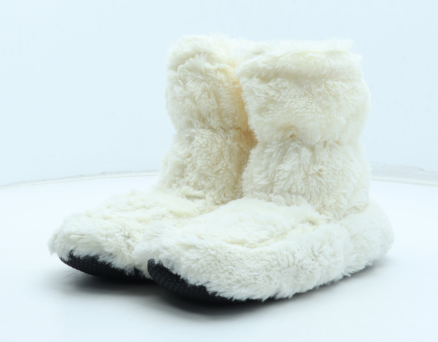 Warmies Womens White Polyester Bootie Slipper UK - Microwavable
