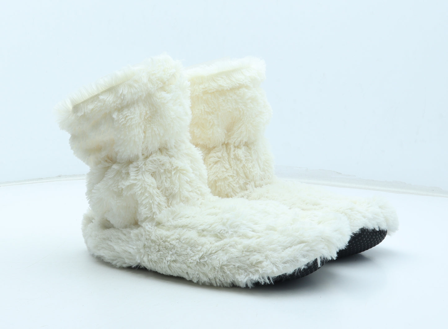 Warmies Womens White Polyester Bootie Slipper UK - Microwavable