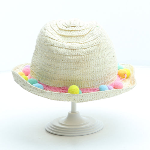 Primark Girls Beige Paper Sun Hat Size S - Size 2-4 Years
