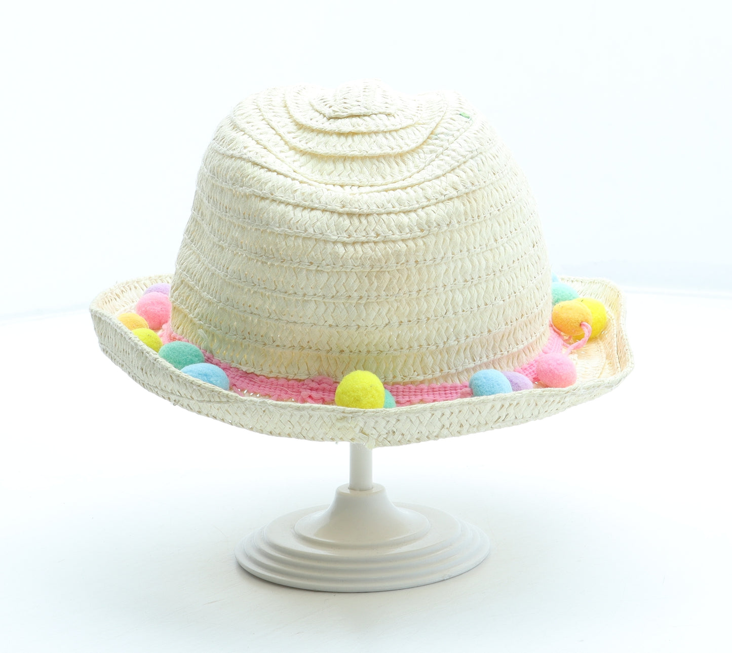 Primark Girls Beige Paper Sun Hat Size S - Size 2-4 Years