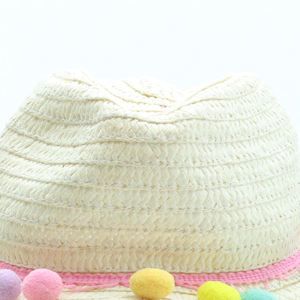 Primark Girls Beige Paper Sun Hat Size S - Size 2-4 Years