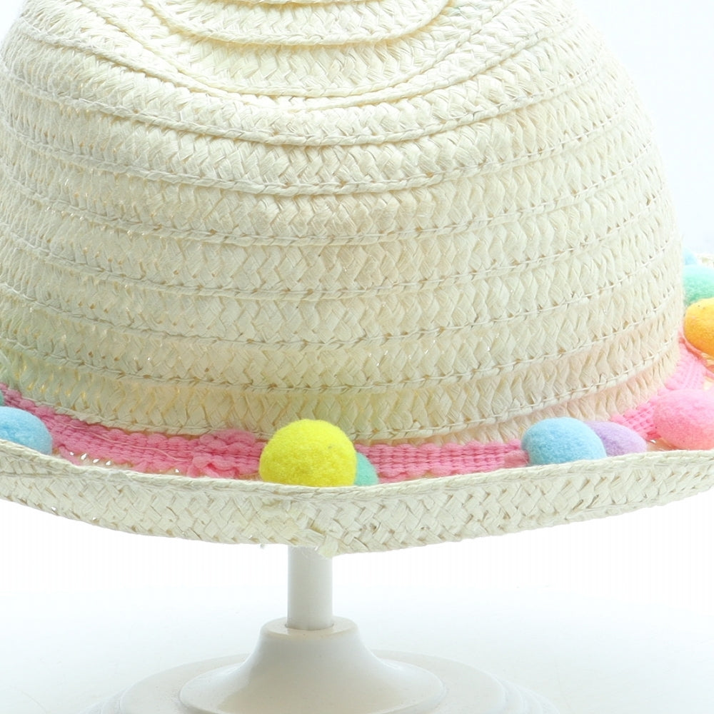 Primark Girls Beige Paper Sun Hat Size S - Size 2-4 Years