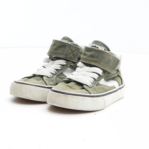New York Boys Green Fabric Trainer UK 7.5