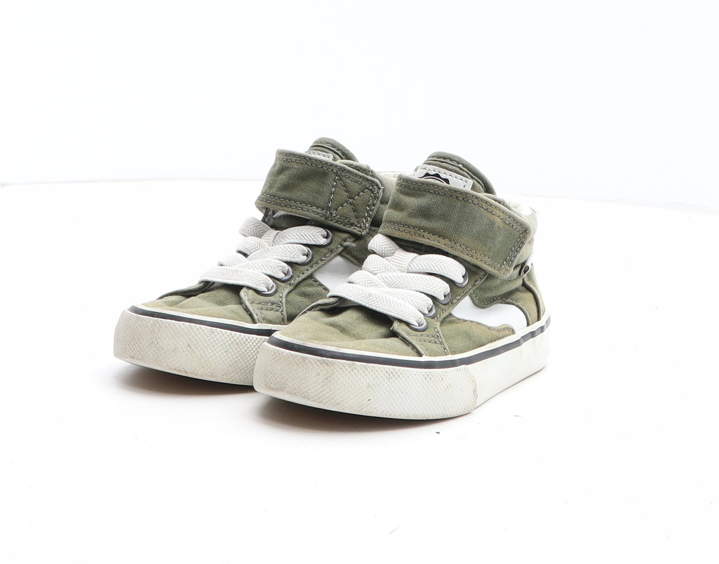 New York Boys Green Fabric Trainer UK 7.5
