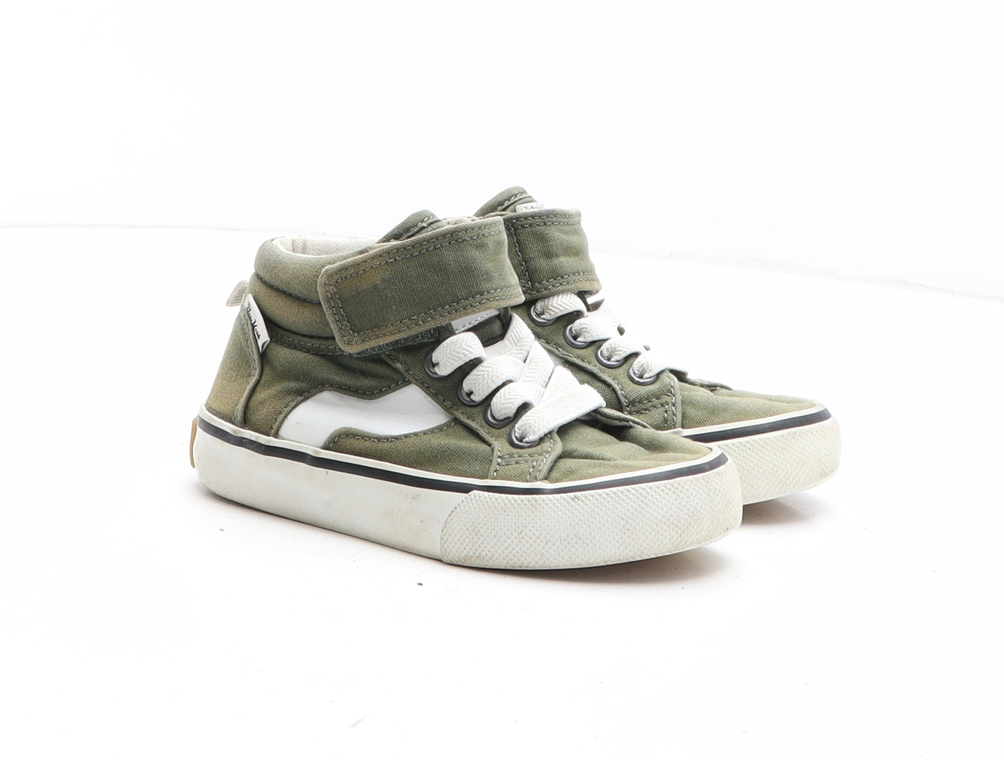 New York Boys Green Fabric Trainer UK 7.5