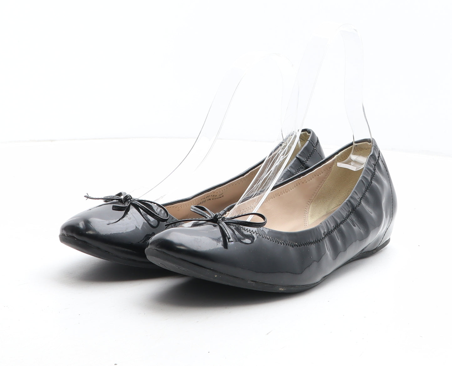 L.K. Bennett Womens Black Synthetic Ballet Flat UK