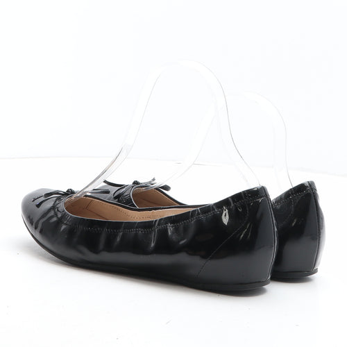 L.K. Bennett Womens Black Synthetic Ballet Flat UK