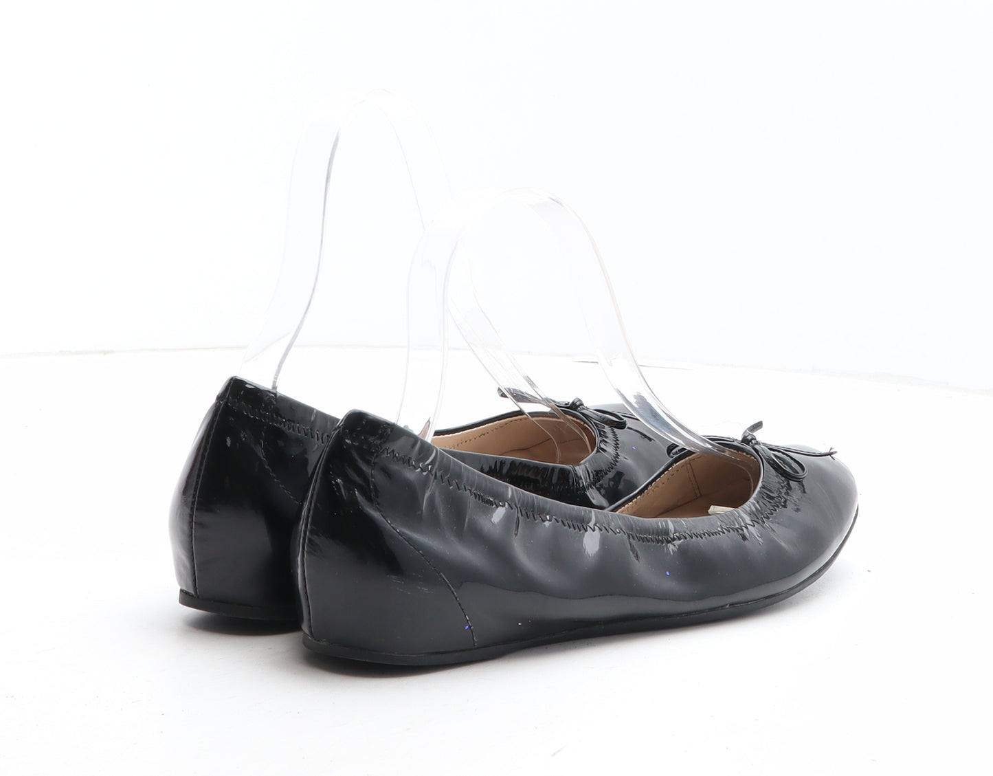 L.K. Bennett Womens Black Synthetic Ballet Flat UK