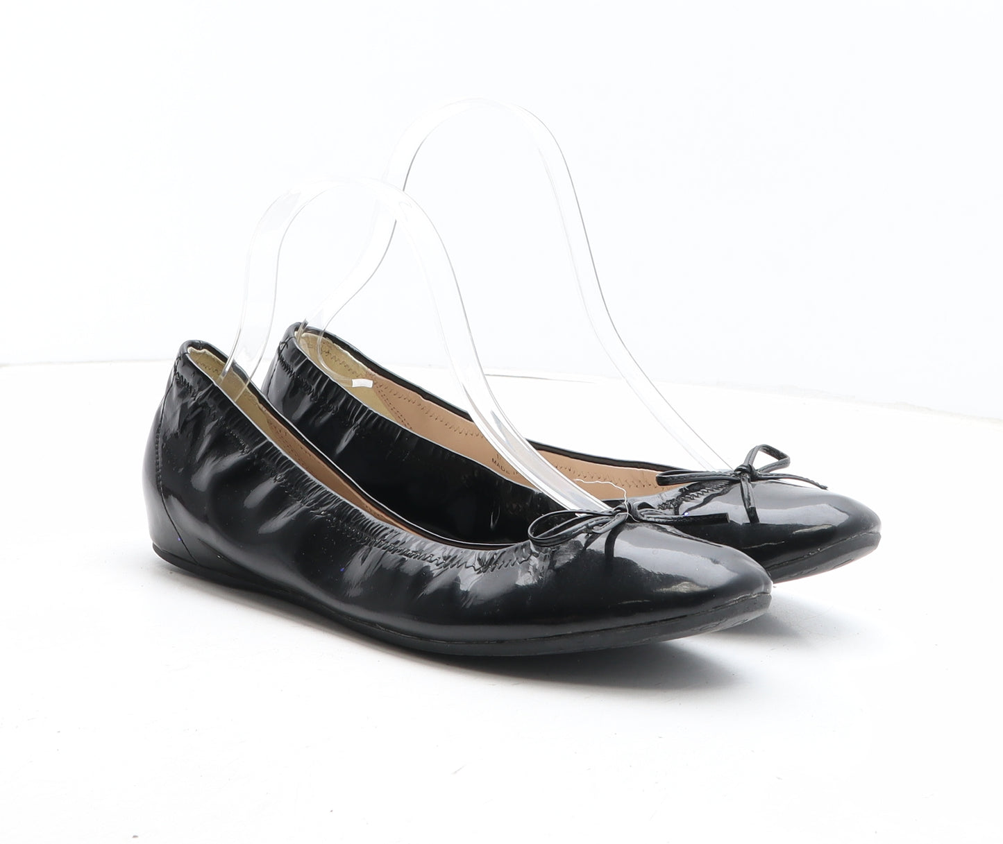 L.K. Bennett Womens Black Synthetic Ballet Flat UK