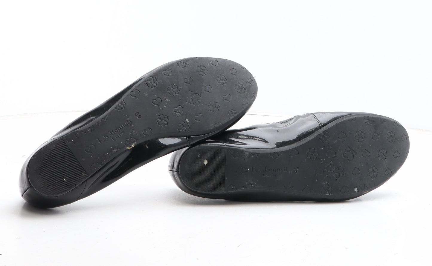 L.K. Bennett Womens Black Synthetic Ballet Flat UK