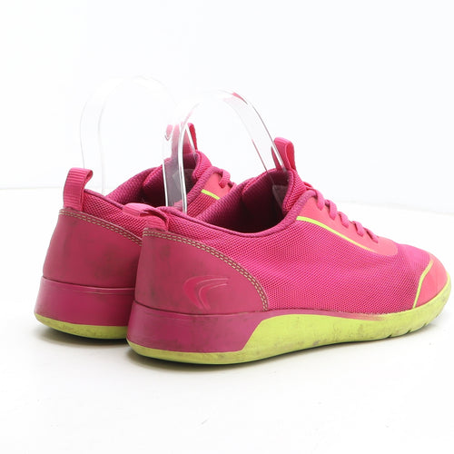 Clarks Womens Pink Colourblock Fabric Trainer UK