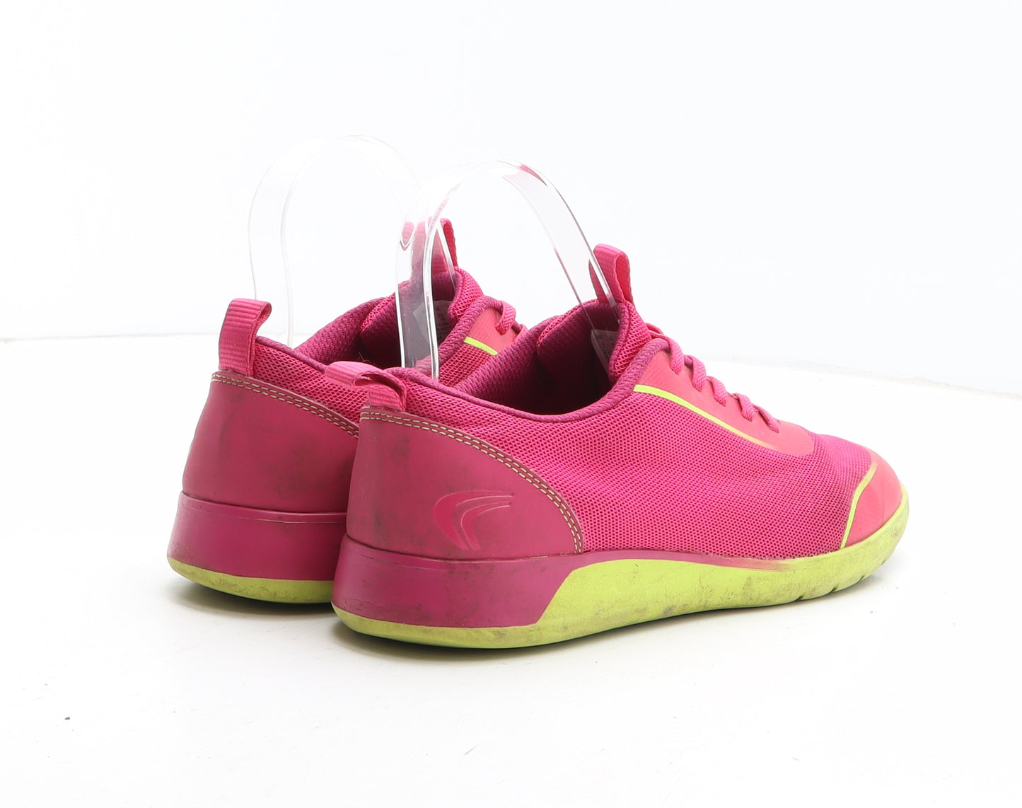 Clarks Womens Pink Colourblock Fabric Trainer UK