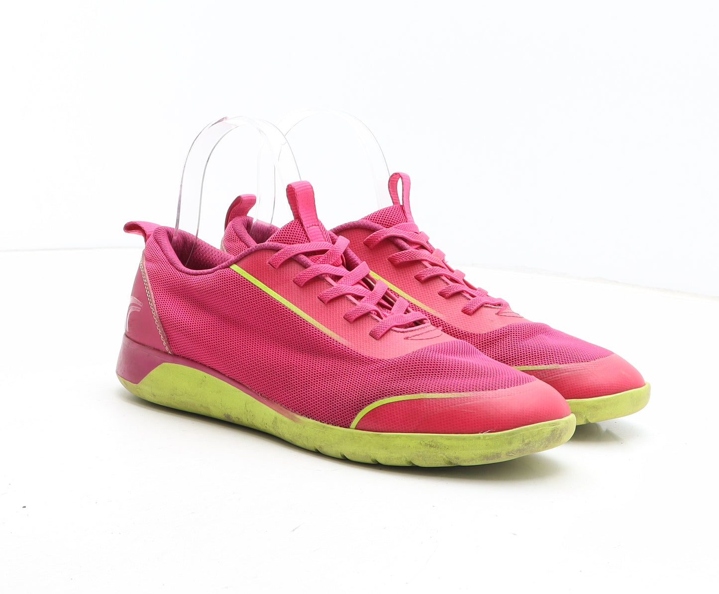 Clarks Womens Pink Colourblock Fabric Trainer UK