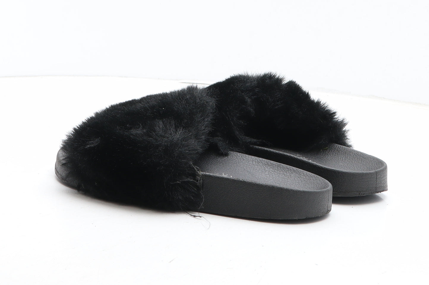 Primark Womens Black Synthetic Slip On Sandal UK