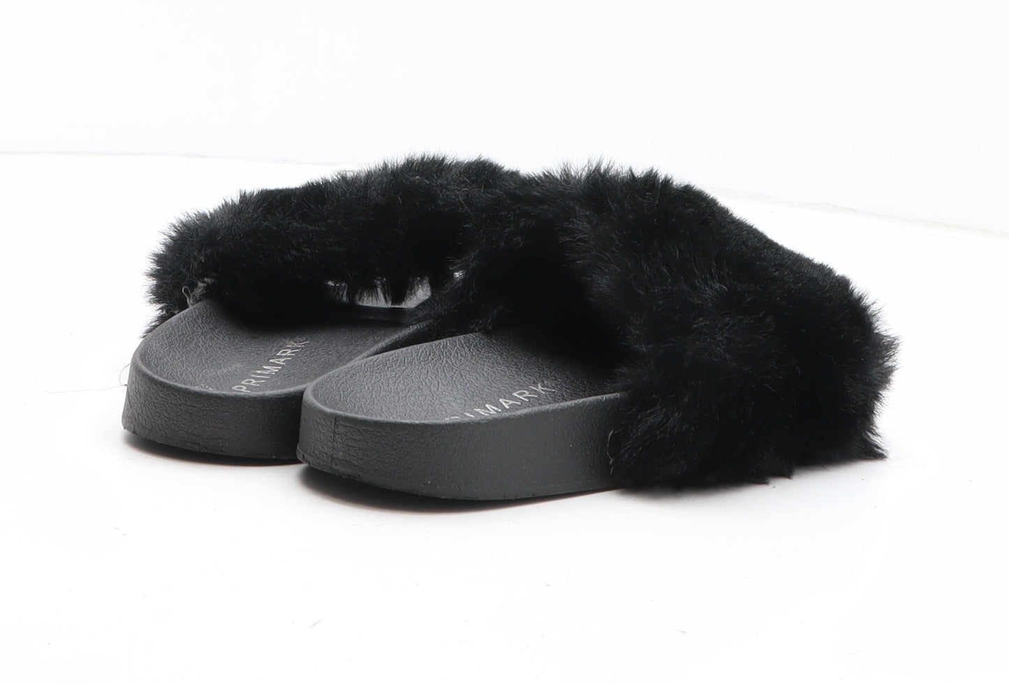 Primark Womens Black Synthetic Slip On Sandal UK