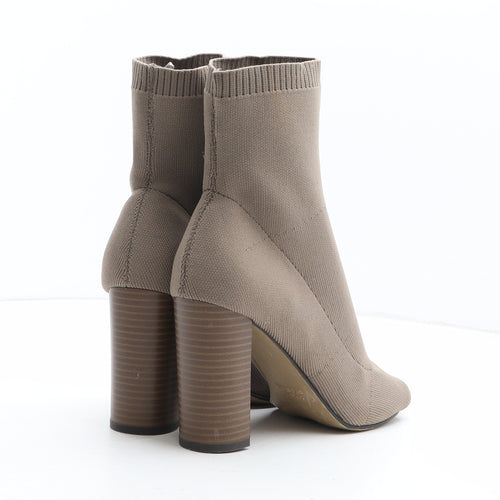 Primark Womens Beige Fabric Sock Boot UK