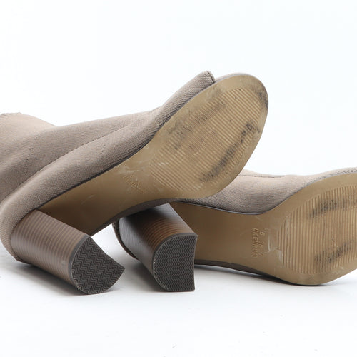 Primark Womens Beige Fabric Sock Boot UK