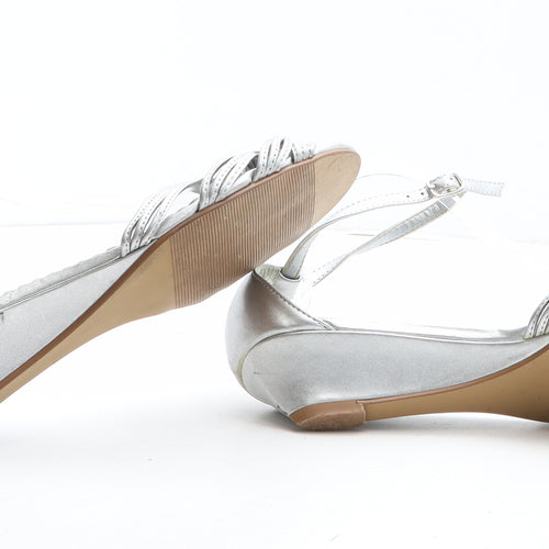 New Look Womens Silver Synthetic Strappy Heel UK