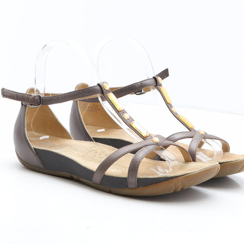 Clarks Womens Brown Synthetic Strappy Sandal UK