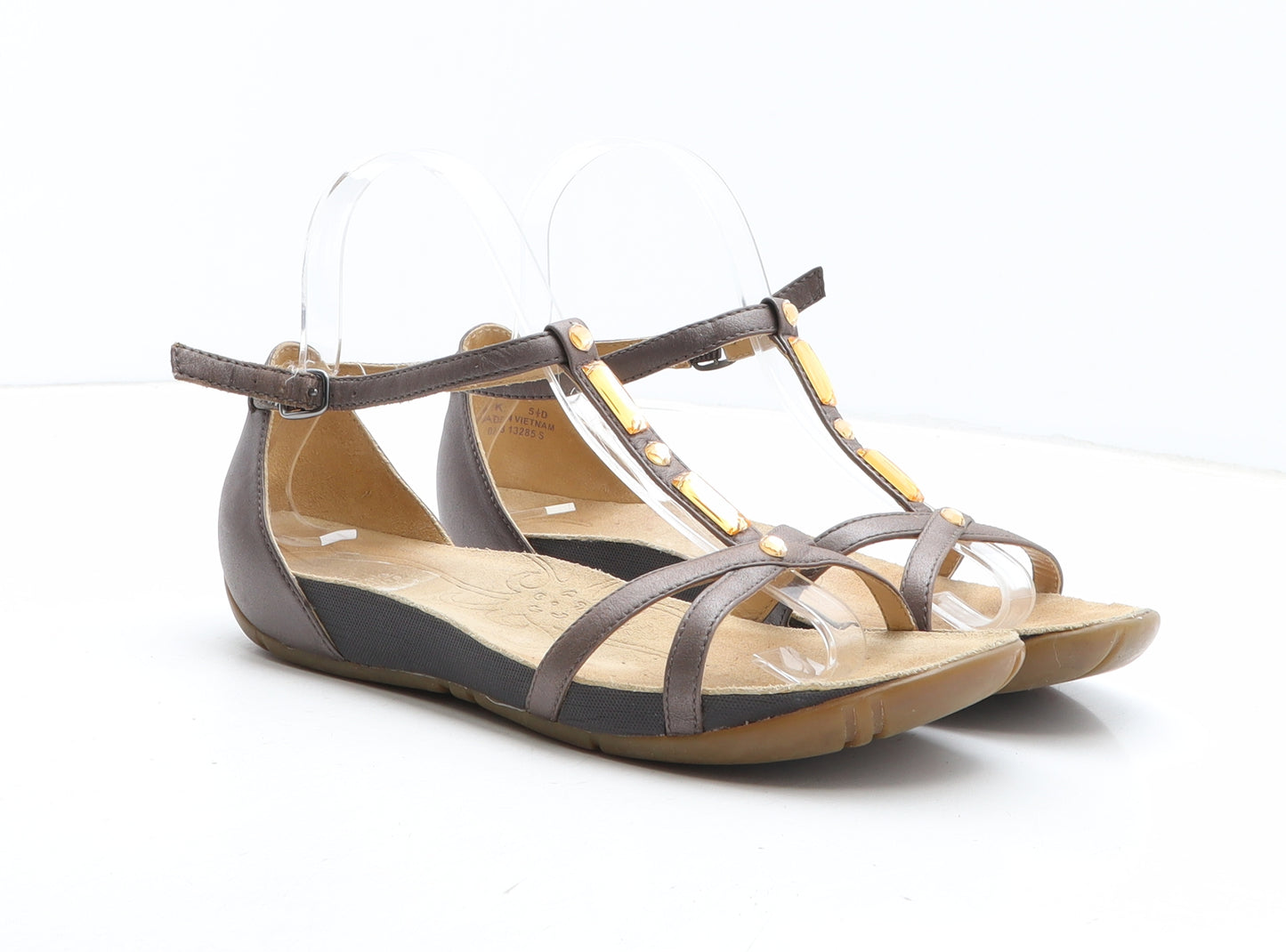 Clarks Womens Brown Synthetic Strappy Sandal UK