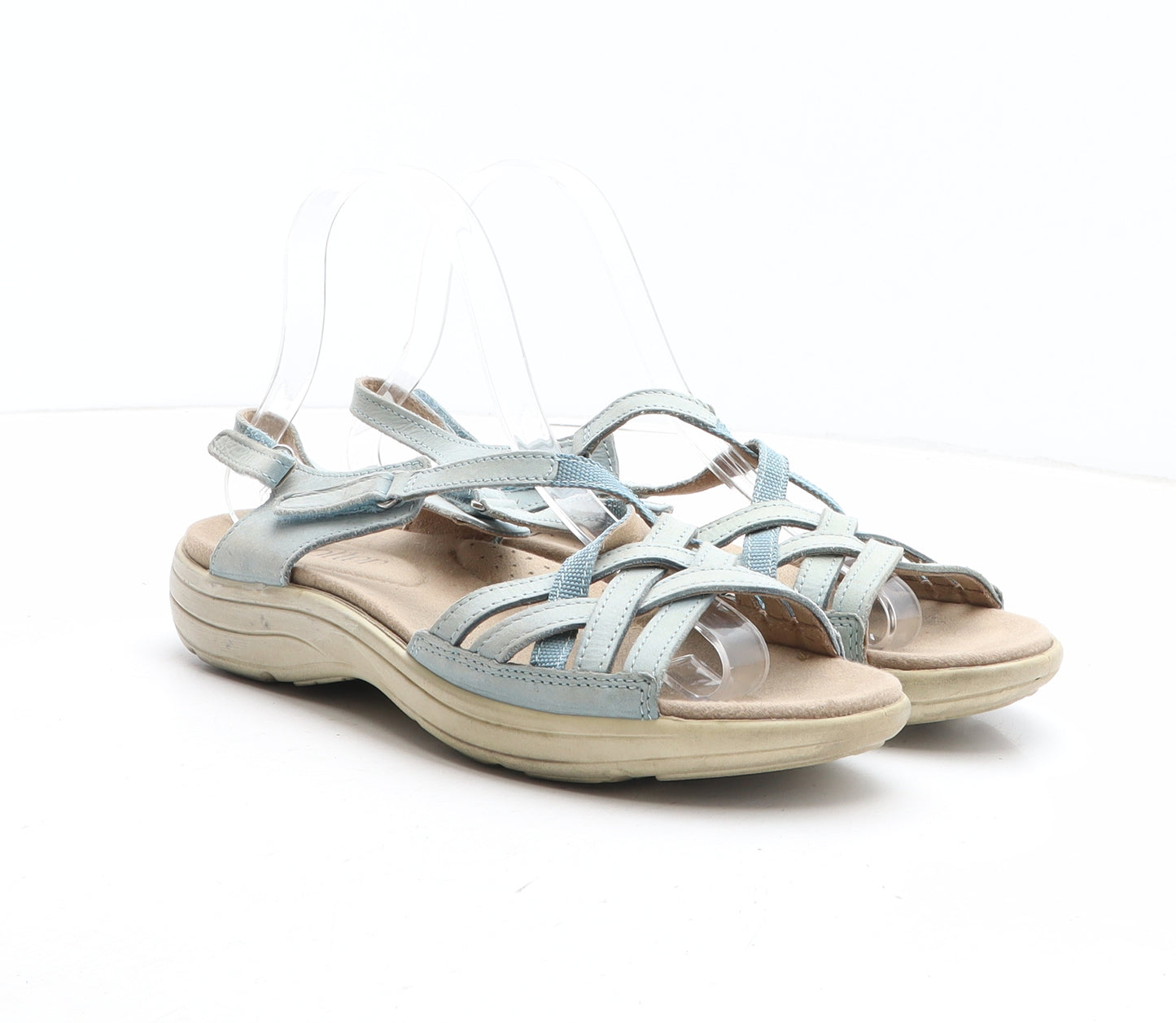 Hotter Womens Blue Synthetic Strappy Sandal UK