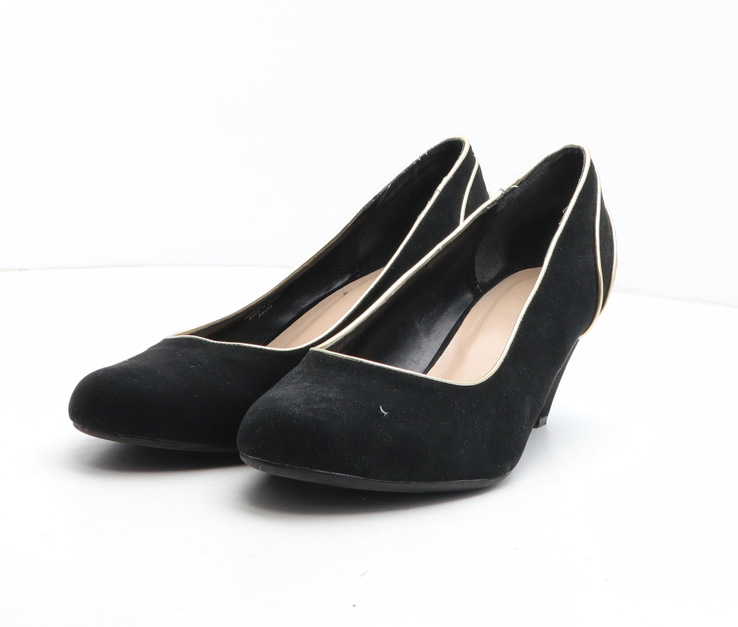 Evans Womens Black Synthetic Court Heel UK