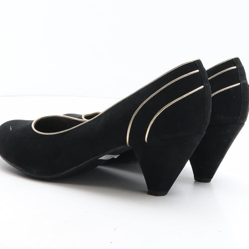 Evans Womens Black Synthetic Court Heel UK