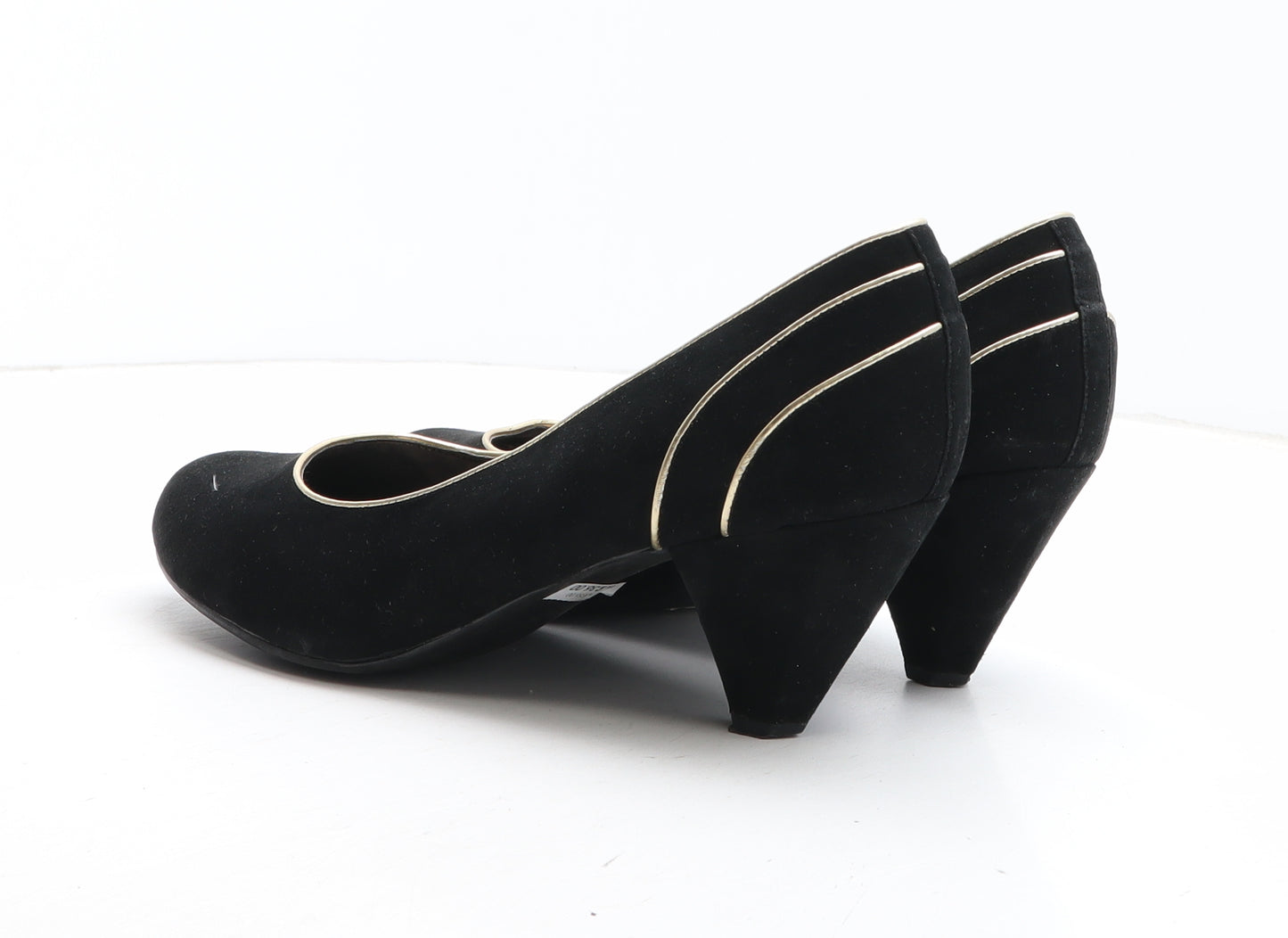 Evans Womens Black Synthetic Court Heel UK