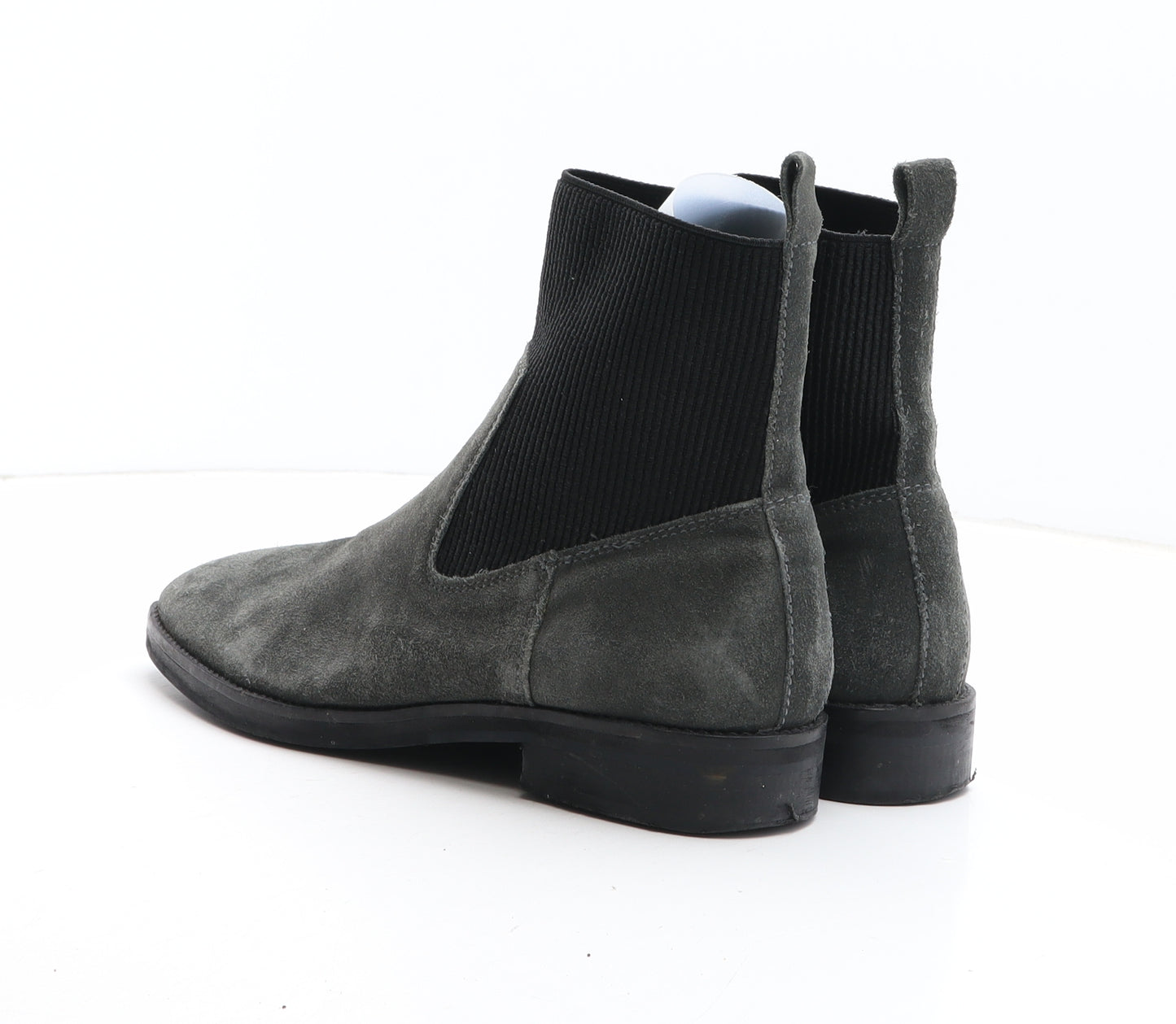 Topshop Womens Grey Colourblock Fabric Sock Boot UK