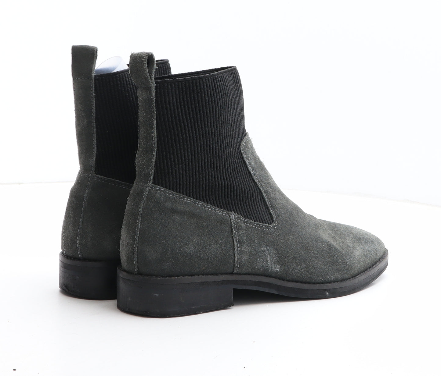 Topshop Womens Grey Colourblock Fabric Sock Boot UK